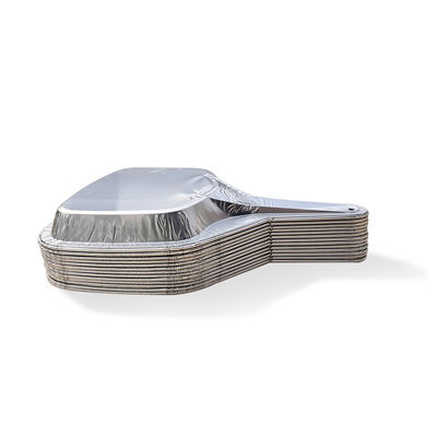 Rectangle Aluminum Foil Baking Pan Aluminium Foil Tray With Handle for Food Packing