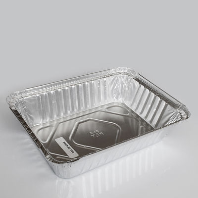 Environmental Friendly Aluminum Foil Container for Square Food Carry Out Baking Tray
