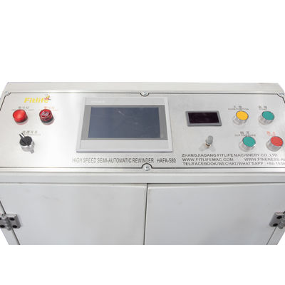 0.009-0.03mm Raw Material Semi-automatic 2 Spindles Aluminium Foil Rewinding Machinery