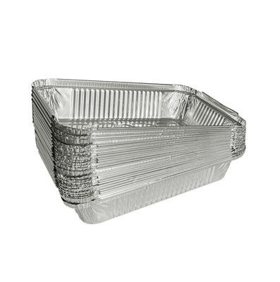 Plastic Type Aluminum Foil Disposable Rectangular Fast Food Takeaway Container for BBQ