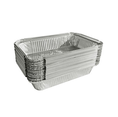 Plastic Type Aluminum Foil Disposable Rectangular Fast Food Takeaway Container for BBQ