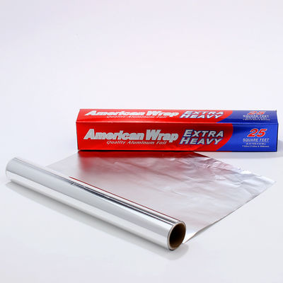 Service Food Grade Aluminum Tin Foil Roll with Silver Finish and Customized Width