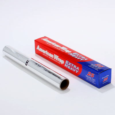 Service Food Grade Aluminum Tin Foil Roll with Silver Finish and Customized Width