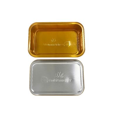 Rectangle Aluminum Foil Tray for Food Packaging To Go Food Process Type Pulp Moulding