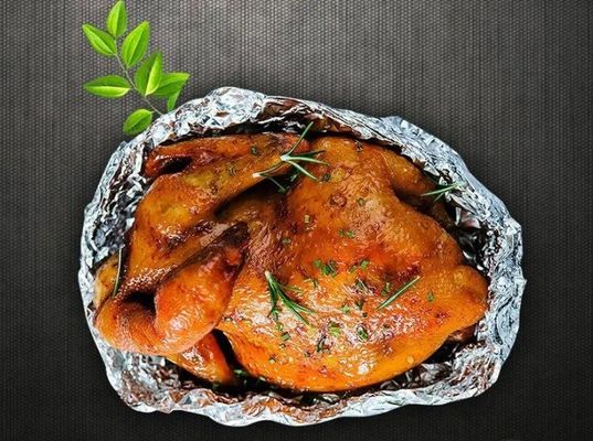 Customized Width Silver Aluminium Foil Roll for Food Packaging in Heavy Duty Kitchen