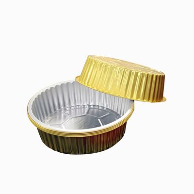 Pulp Moulding Process Rectangular Aluminum Foil Food Container with Colorful Design