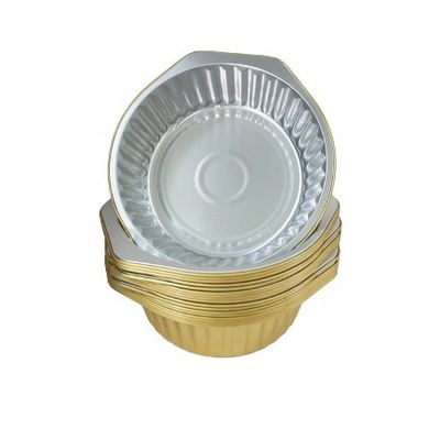Pulp Moulding Process Rectangular Aluminum Foil Food Container with Colorful Design
