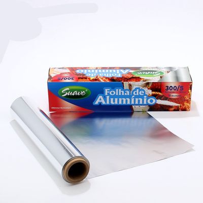 Soft Temper Silver Kitchen 8011 Aluminum Foil Rolls for Disposable Catering Tin Foil