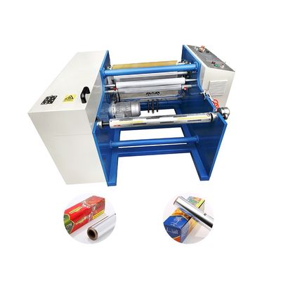 Semi-automatic 2 shafts Aluminum Foil Slitting Rewinding Machine For Kitchen Aluminium Foil Rolls