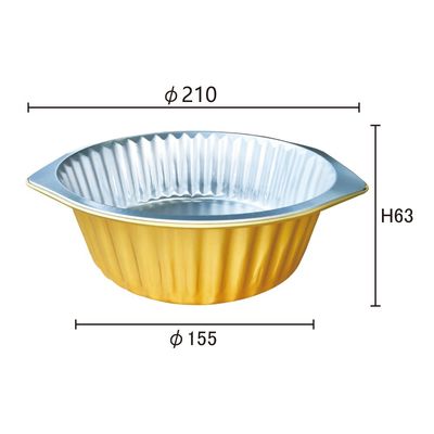 Environmental Friendly Advantage Disposable Wrinkled Aluminum Foil Round Deep Containers