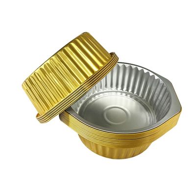Environmental Friendly Advantage Disposable Wrinkled Aluminum Foil Round Deep Containers