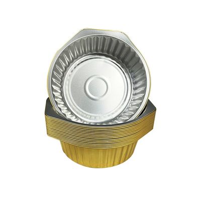Environmental Friendly Advantage Disposable Wrinkled Aluminum Foil Round Deep Containers