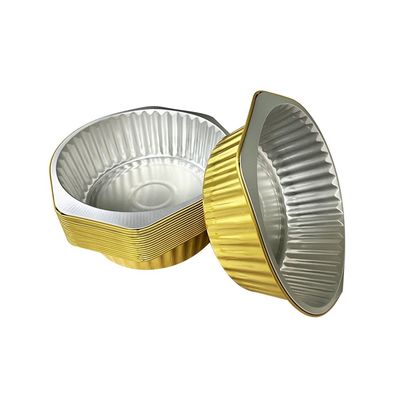 Environmental Friendly Advantage Disposable Wrinkled Aluminum Foil Round Deep Containers