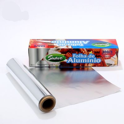 150m Heavy Duty 30cm 45cm Paper Aluminum Foil In Roll Customized Length for Baking