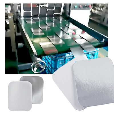 Max. material width 650mm Fully Automatic Aluminum Foil Container Lids Making Machine