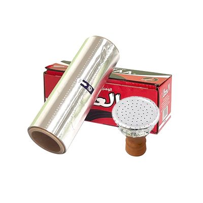 Soft Temper Silver Aluminum Foil Hookah Shisha Roll with Cut Line and Holes 145mm*145mm
