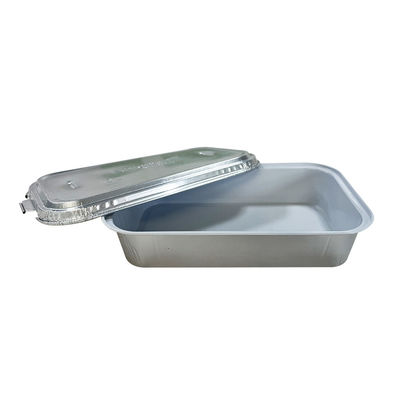Custom Order Accepted Disposable Rectangular Aluminium Foil Container for Airline Food