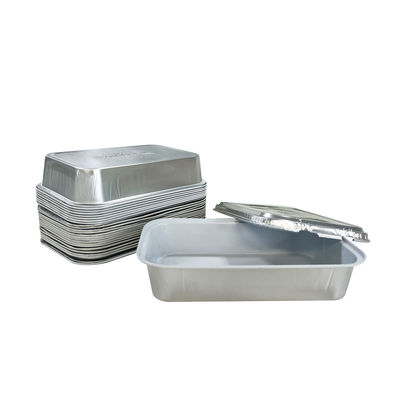 Custom Order Accepted Disposable Rectangular Aluminium Foil Container for Airline Food