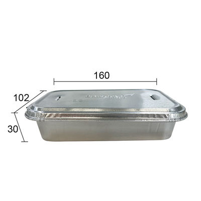 Small Aluminium Foil Containers With Lids for Food Take Out Pulp Moulding Process Type