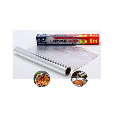 8011 Laminated Roll Aluminum Foil Paper for Hamburger Wrapping Silver Cake Board