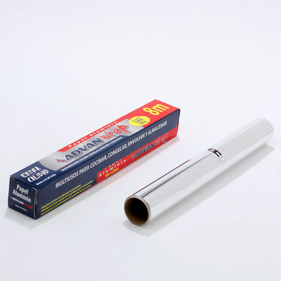 8011 Laminated Roll Aluminum Foil Paper for Hamburger Wrapping Silver Cake Board