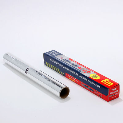 8011 Laminated Roll Aluminum Foil Paper for Hamburger Wrapping Silver Cake Board