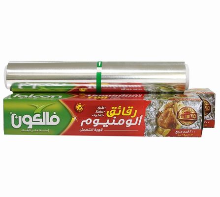 Customized Size Logo Disposable Household Food Grade Aluminium Foil Roll For Food Wrap