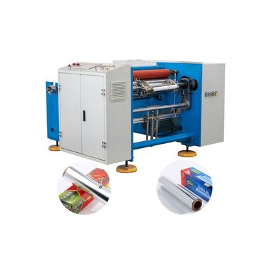 Easy to Operate Stretch Film Aluminum Foil Roll Slitter Rewinder Machine With 2 Shafts
