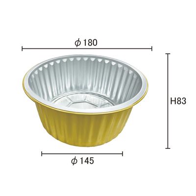Food Container Custom Order Hot Disposable Round Aluminum Foil Cake Baking Cups Sales