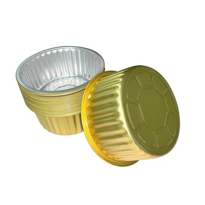 Food Container Custom Order Hot Disposable Round Aluminum Foil Cake Baking Cups Sales