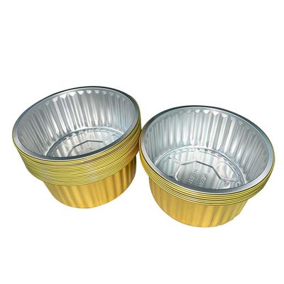 Food Container Custom Order Hot Disposable Round Aluminum Foil Cake Baking Cups Sales