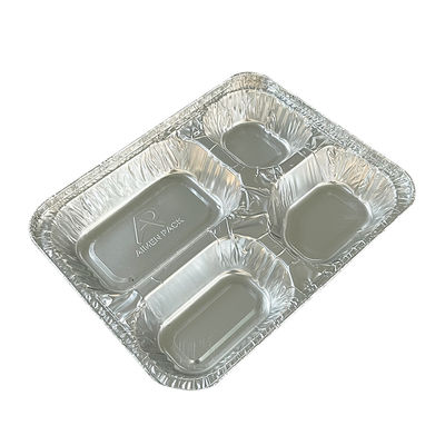Golden Advantageous 4 Compartments Disposable Food Container for Takeaway Eco-Friendly