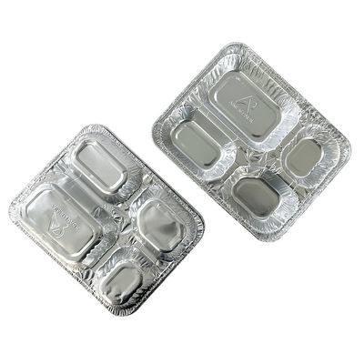 Golden Advantageous 4 Compartments Disposable Food Container for Takeaway Eco-Friendly