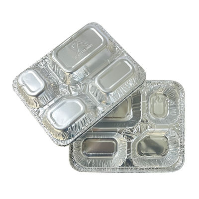Golden Advantageous 4 Compartments Disposable Food Container for Takeaway Eco-Friendly