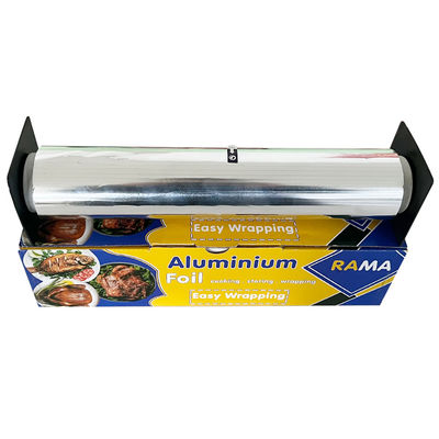 8011 Alloy Soft Temper Kitchen Food Baking Foil Roll With Plastic Holder And Cutter
