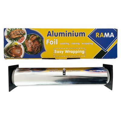 8011 Alloy Soft Temper Kitchen Food Baking Foil Roll With Plastic Holder And Cutter