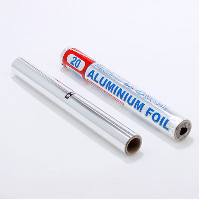 Kitchen Customized Width Aluminum Foil Roll with Plastic Film and Lubricated Surface
