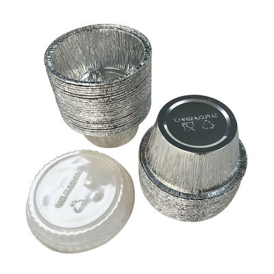 Food Packing Process Type Pulp Moulding Round Aluminum Foil Bowl with Plastic Lid