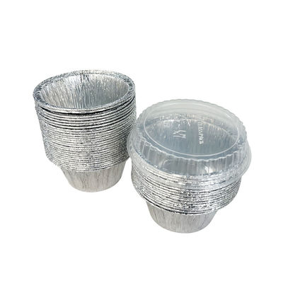 Food Packing Process Type Pulp Moulding Round Aluminum Foil Bowl with Plastic Lid