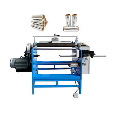 350 KG Manual Stretch Film Roll Rewinder Single Spindle Aluminum Foil Slitting And Rewinding Machine