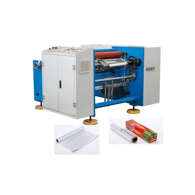 High Speed Packaging Type case 2 Spindles Big Roll Aluminum Foil Roll Rewinding Machine