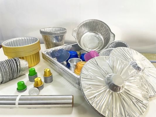 Small Aluminum Foil Food Packing Box Tray Container for Portion Control and Freshness