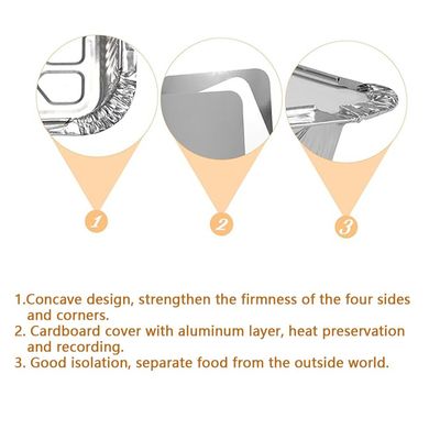 Convenient Disposable Aluminum Foil Container for Food Packing and Delivery
