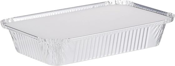 Food Grade 8011 Disposable Aluminum Foil Food Tray Rectangle 8389 with Paper Lids