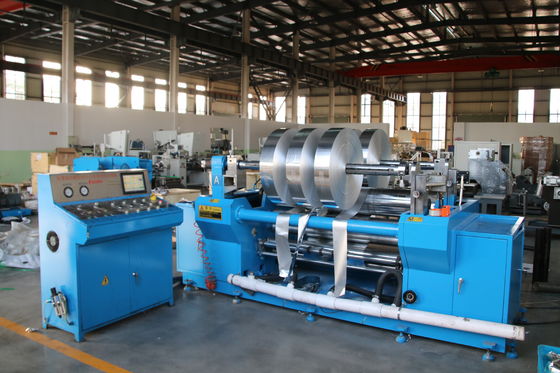 Food Shop 3700 *1800*1500mm Automatic Aluminum Foil Slitting And Rewinding Machine