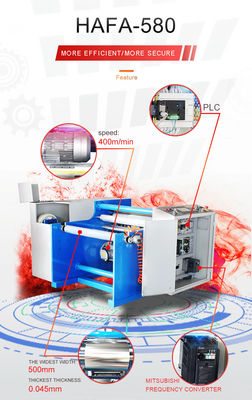 Convenient Aluminum Foil Semi Automatic Rewinding Machine for BBQ Case Packaging Type