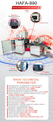 Fully Automatic Aluminium Foil Rewinding Machine with Weinview Touch Panel and Usage